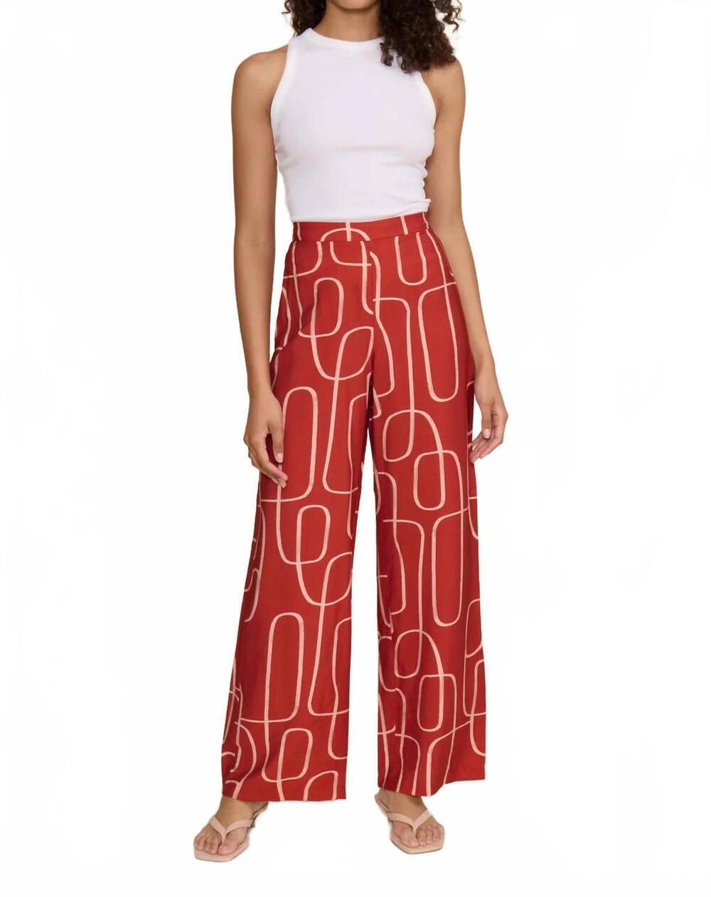 NEW LUCY PARIS women's bella pant in red